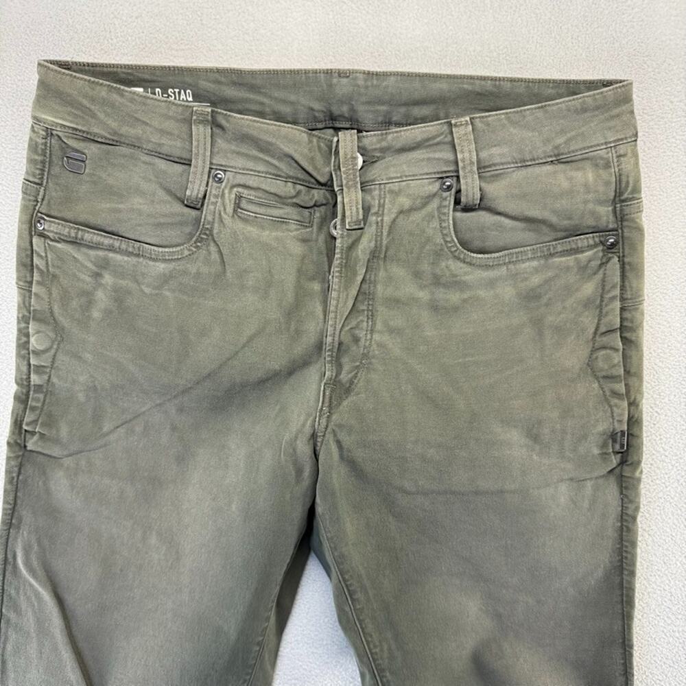 G Star Jeans Men's 34x32 Fits 34x29 Green D Staq 3D Straight Tapered Vintage y2k - Picture 2 of 10